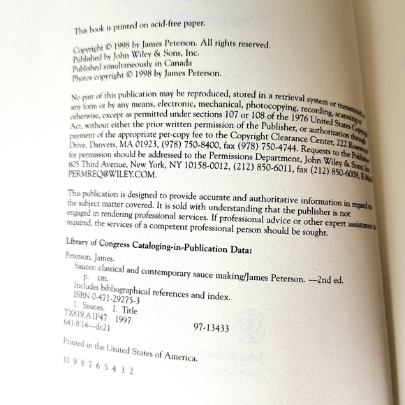 Kitchen Hardcover Sauces Classic Contemporary Sauce Making James